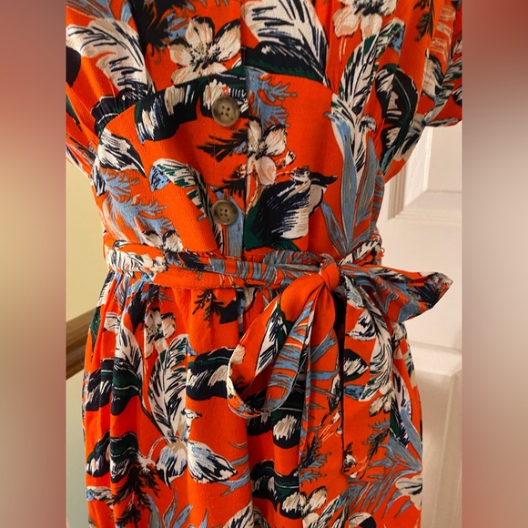 Loft Botanical Button Toe Waist Midi Dress - Picture 11 of 12